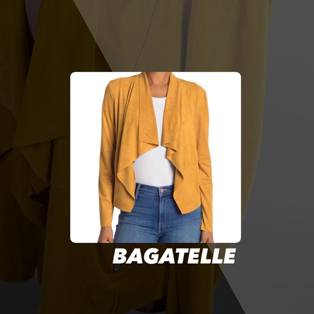 EUC Bagatelle Yellow Faux Suede Jacket